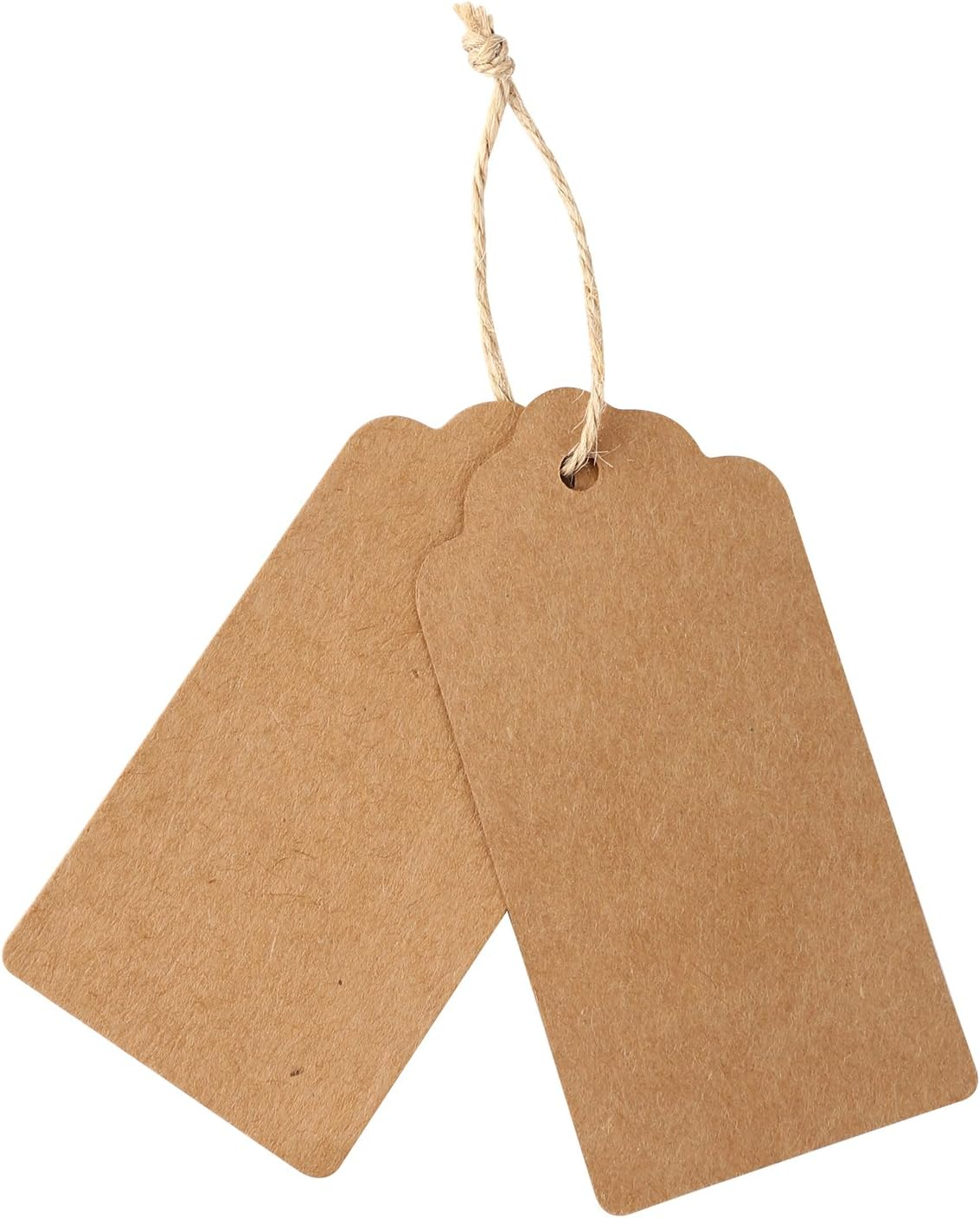 120 PCS Kraft Paper Gift Tags Wedding Brown Rectangle Craft Hang Tags with Free 30M Natural Jute Twine image number 5