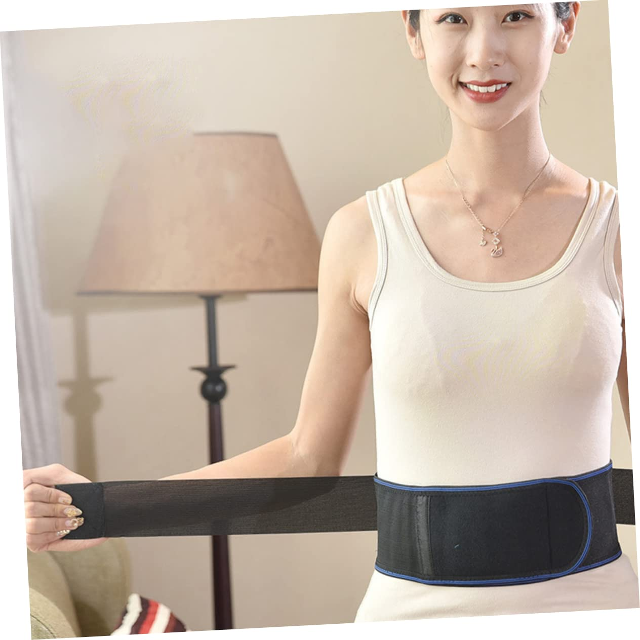 Self-Heating Waistband High Elasticity Instant Back Pain Relief Warm Fitness Belt image number 6
