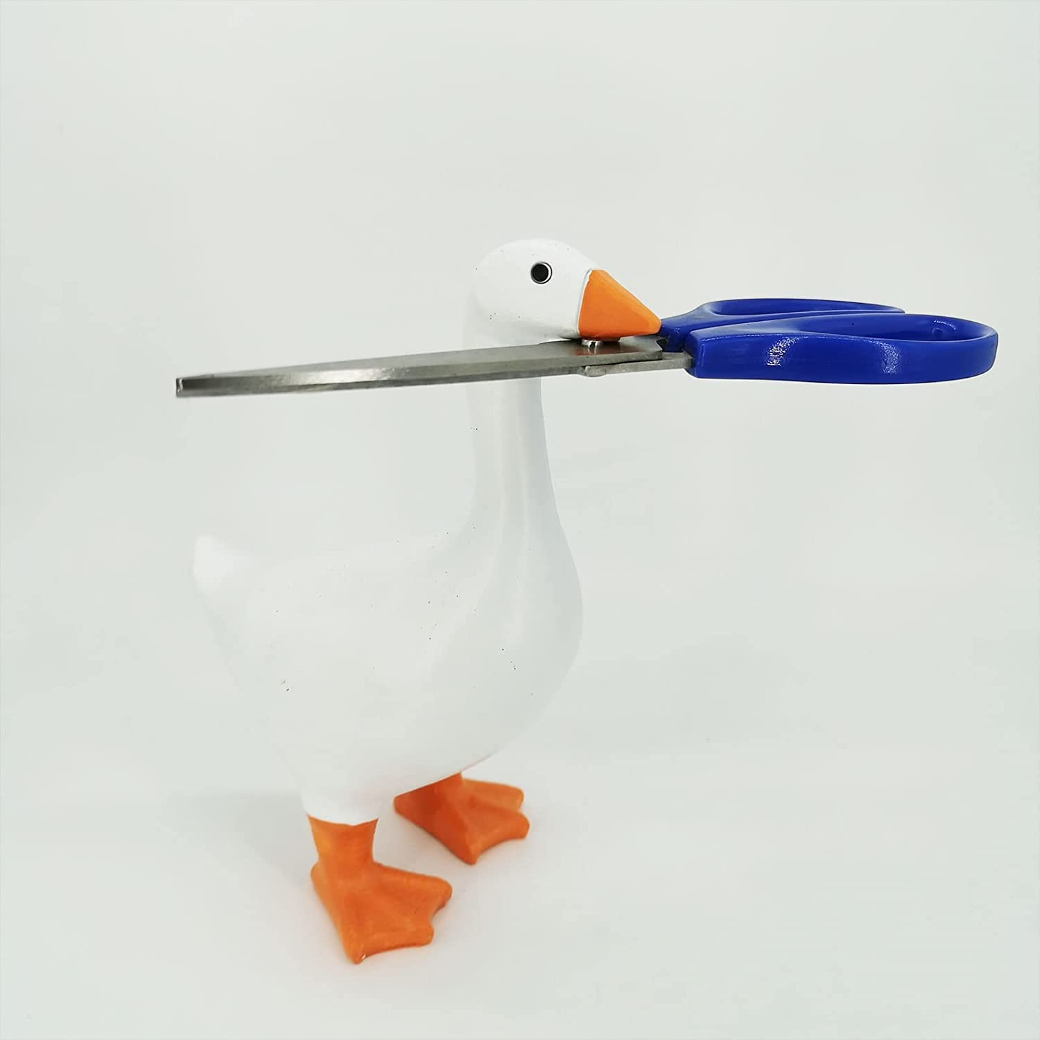 Magnetic Key Holder,Cute Goose Resin Statue Home Decor,Animal Figurines Keys Holder, for Keys,Glasses, Bells,Kawaii Room Table Desk Decor Sculpture Funny Bedroom Decor Housewarming Gift (Orange Duck) image number 4