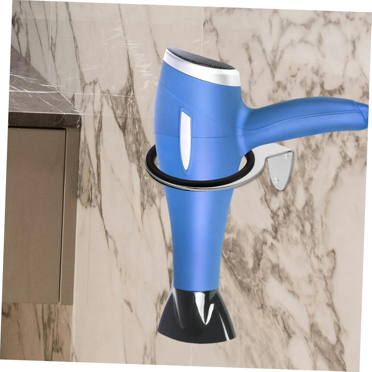 Beatifufu Elegant Look Wall-Mounted Hair Dryer Holder Stable and Heavy Duty Creative Pre-Drilled Design Space-Saving for Bathroom or Bedroom image number 4