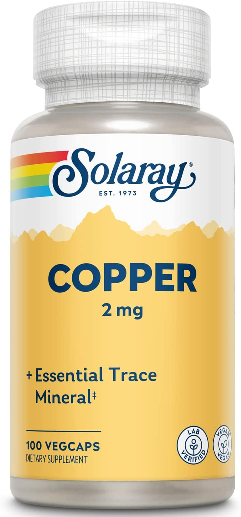 Solaray Copper Capsules 2Mg, 100 Count image number 4