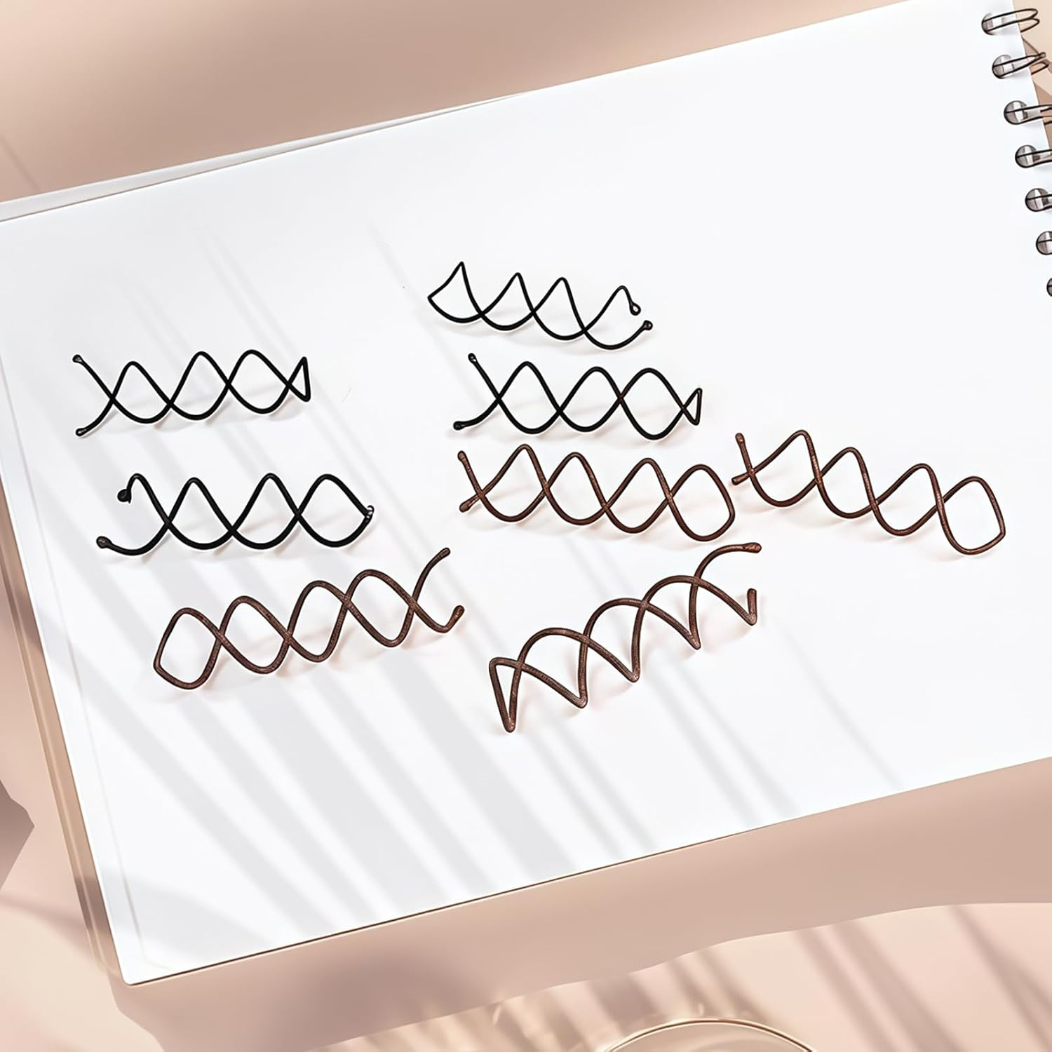 Auroriel French Spiral Hair Pins, 40 Pieces Spiral Hair Pins as Hair Clips for DIY Hair Styling, Hair Accessories, Suitable for Fine, Thick and Long Hair (Black & Brown) image number 3