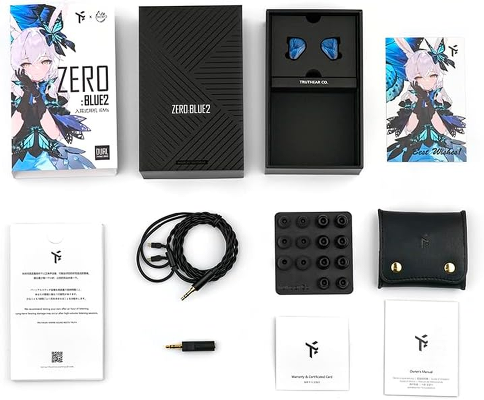 TRUTHEAR X Crinacle Zero:Blue2 Dual Dynamic Drivers In-Ear Headphone with Detachable Cable (3.5Mm) image number 6