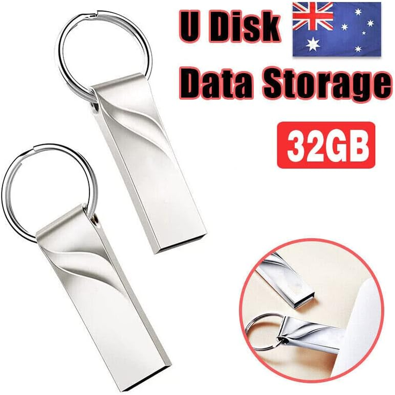 AIMALL 32GB USB 2.0 Flash Drive Memory Stick, High-Speed U Disk Pen Drive for PC, Compact Keychain Data Storage, Silver, 1.61X0.47 In image number 5