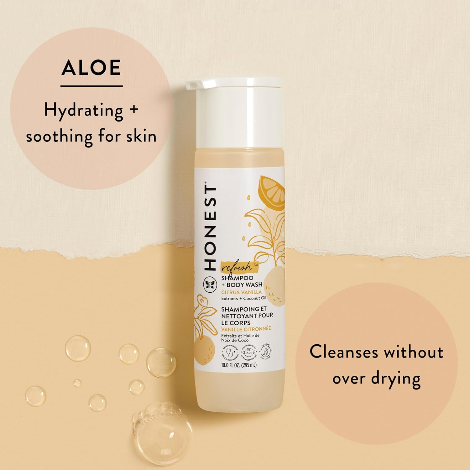 The Honest Company Perfectly Gentle Shampoo and Body Wash, Sweet Orange Vanilla image number 5