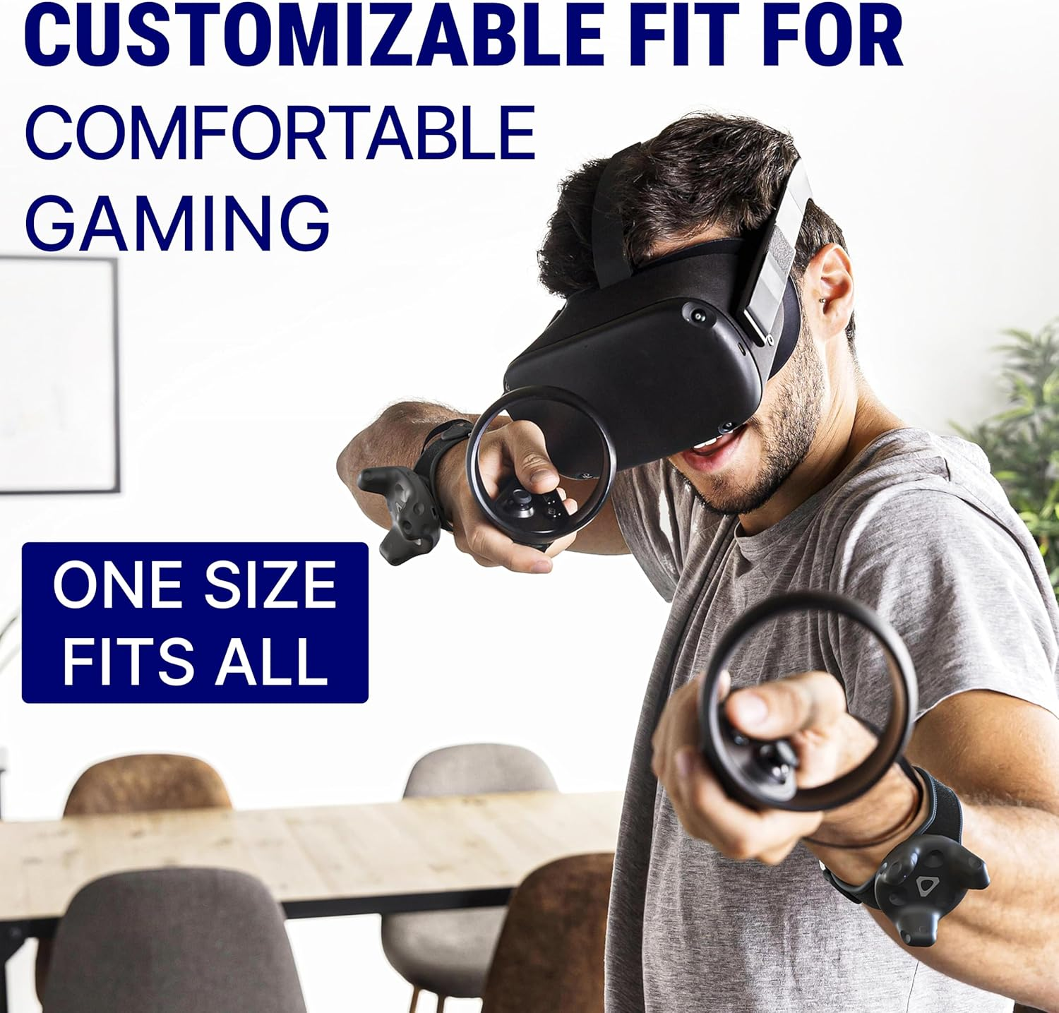 Skywin VR Tracker Bundle for HTC Vive - Adjustable Belt and Hand Straps for Waist and Full-Body Tracking in Virtual Reality (1 Belt and 2 Hand Straps)