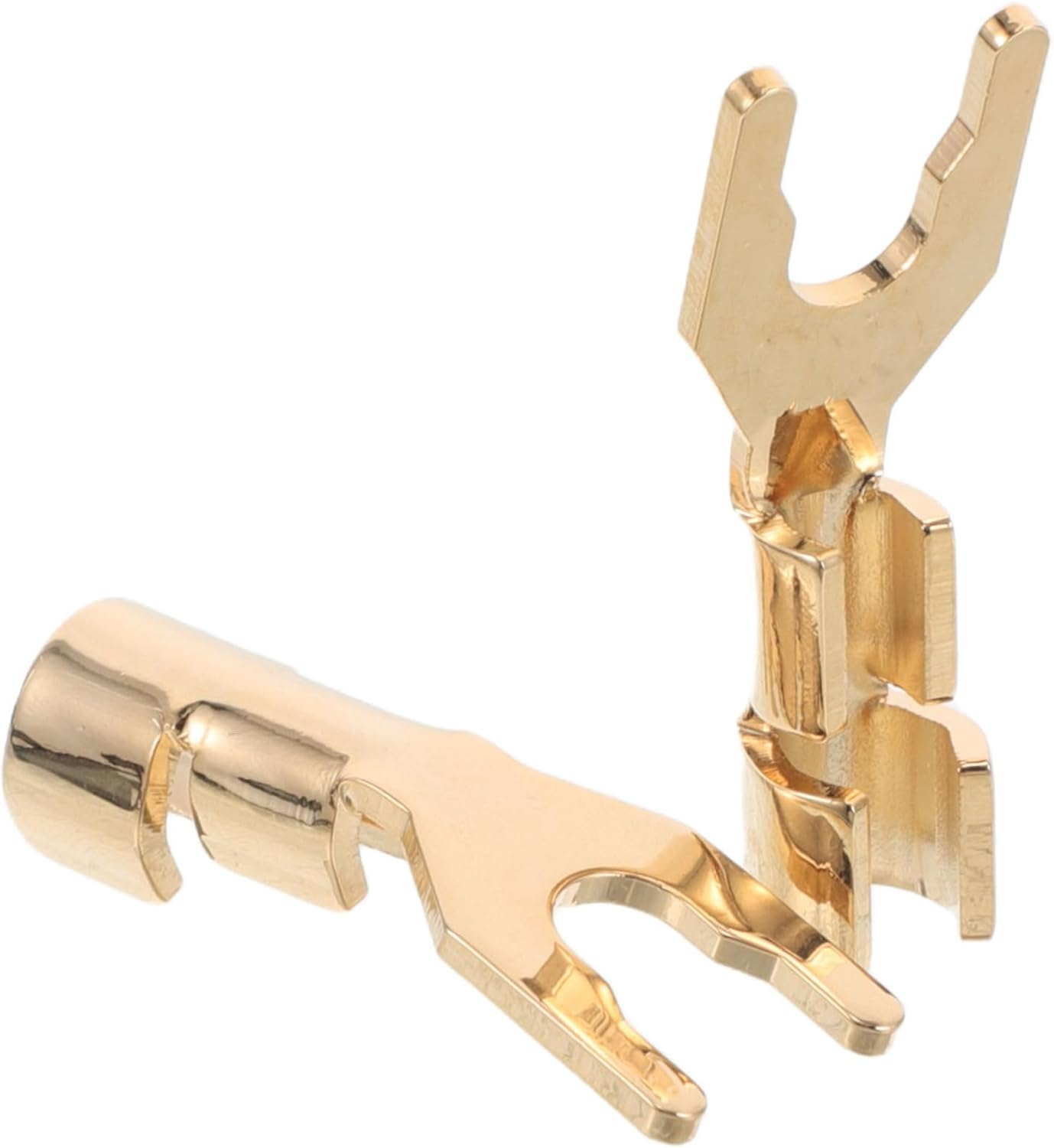 Vaguelly 2Pcs Speaker Connector Y Spade Plugs for Hifi Audio Amplifiers Home Theater Speaker Wire Connectors Banana Plugs For image number 1