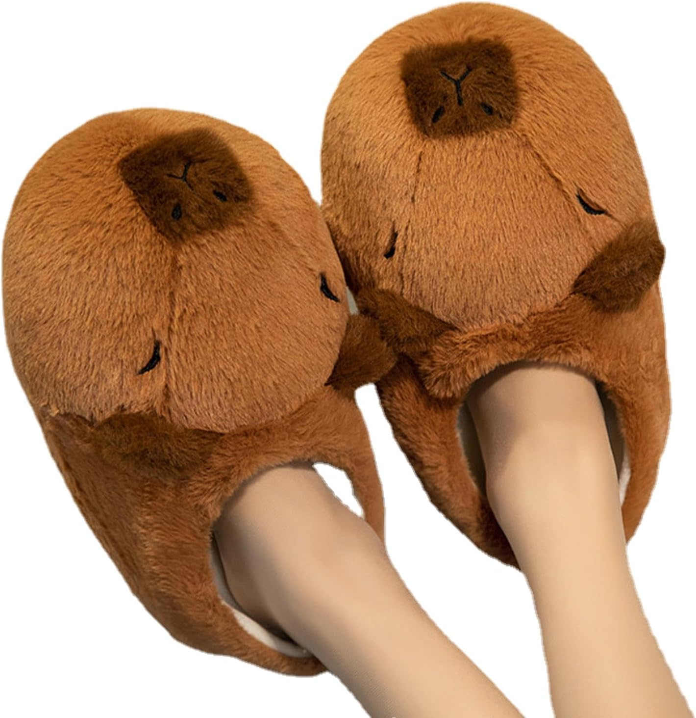 Patifirst Capybara Slippers Women, Cute Capybara Slippers, Plush Cartoon Animal Home Slippers, Fluffy Non-Slip, Warm Winter House Slippers, Funny Slippers for Women image number 5