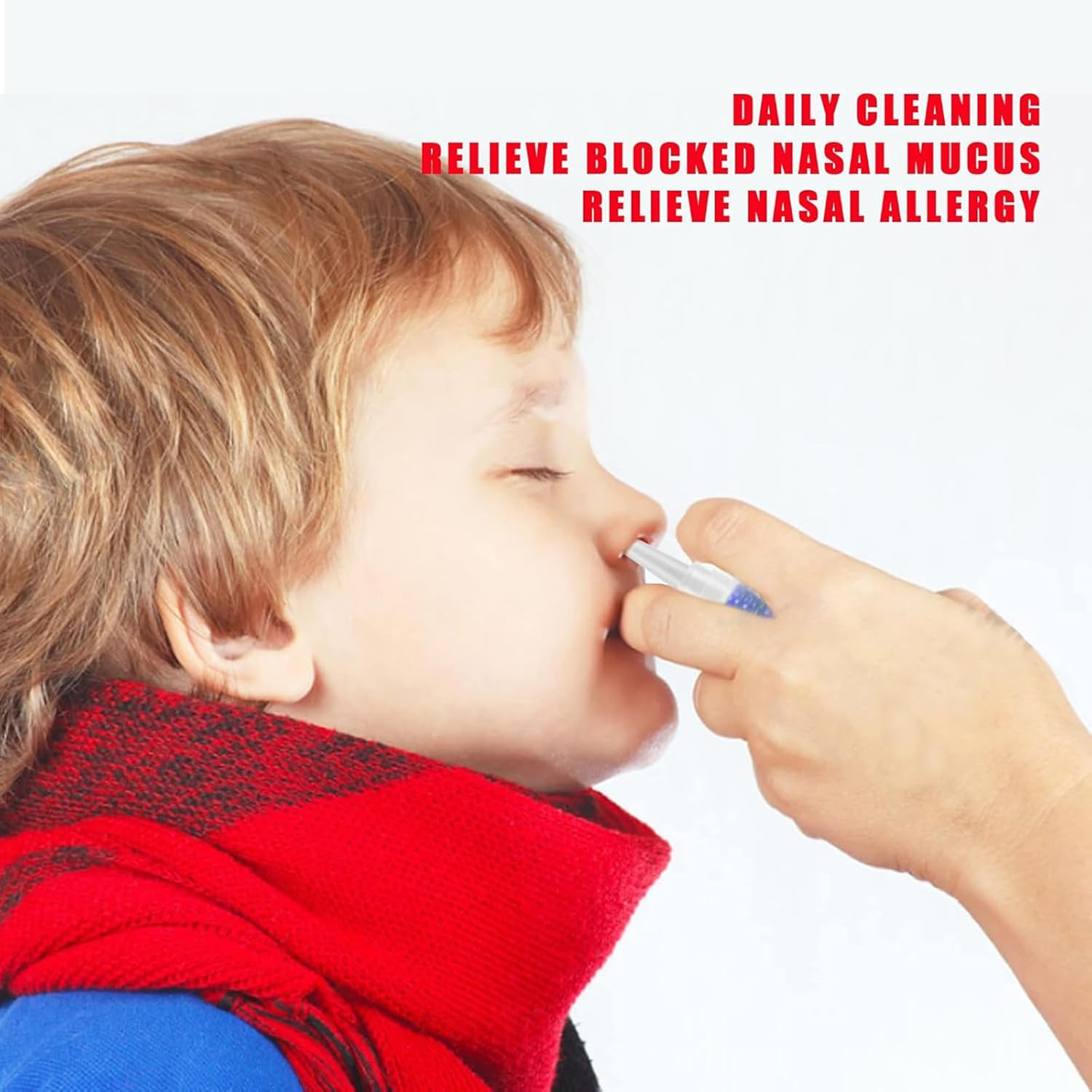 Nasal Spray Bottle Spray Glass Bottles 4Pcs 1Oz (30Ml) with Press Spray Head Refillable Portable Fine Mist, Funnel, Dropper,Label, Empty Nose Spray Glass Bottle Blue Nasal Spray Bottle image number 2