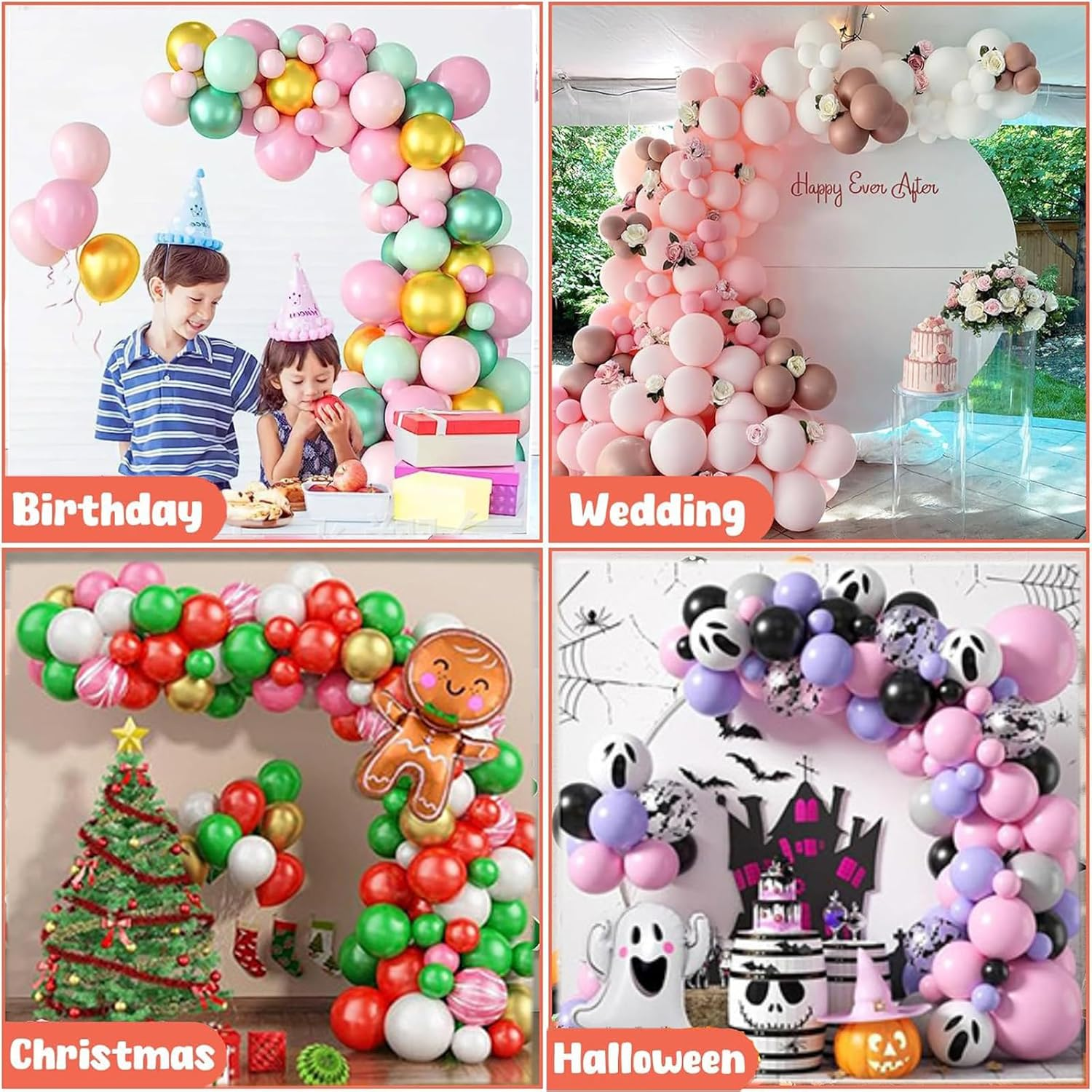Balloon Arch Kit 8.2 Ft & 5 Ft,Half Arch Balloon Stand,Free Bending Irregular Vertical Balloon Arco Para Globos Con Base with Base Suitable for Wedding, Birthday, Party, Christmas Decoration image number 6