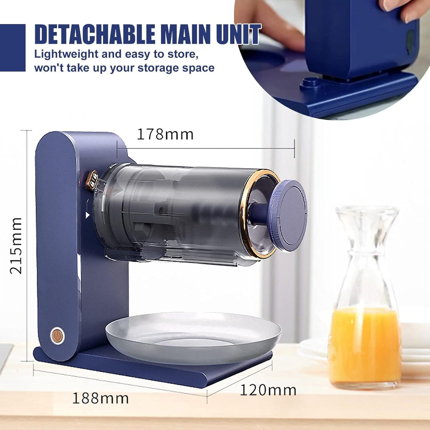 Ice Shaver, Electric Shaved Ice Machine with Ice Tray, Portable USB Charge Ice Crusher, Slushie Machine, Snow Cone Machine, for Ice Cream, Snowcone, Kakigori, Bingsu, Cocktail Maker for Home,White image number 2