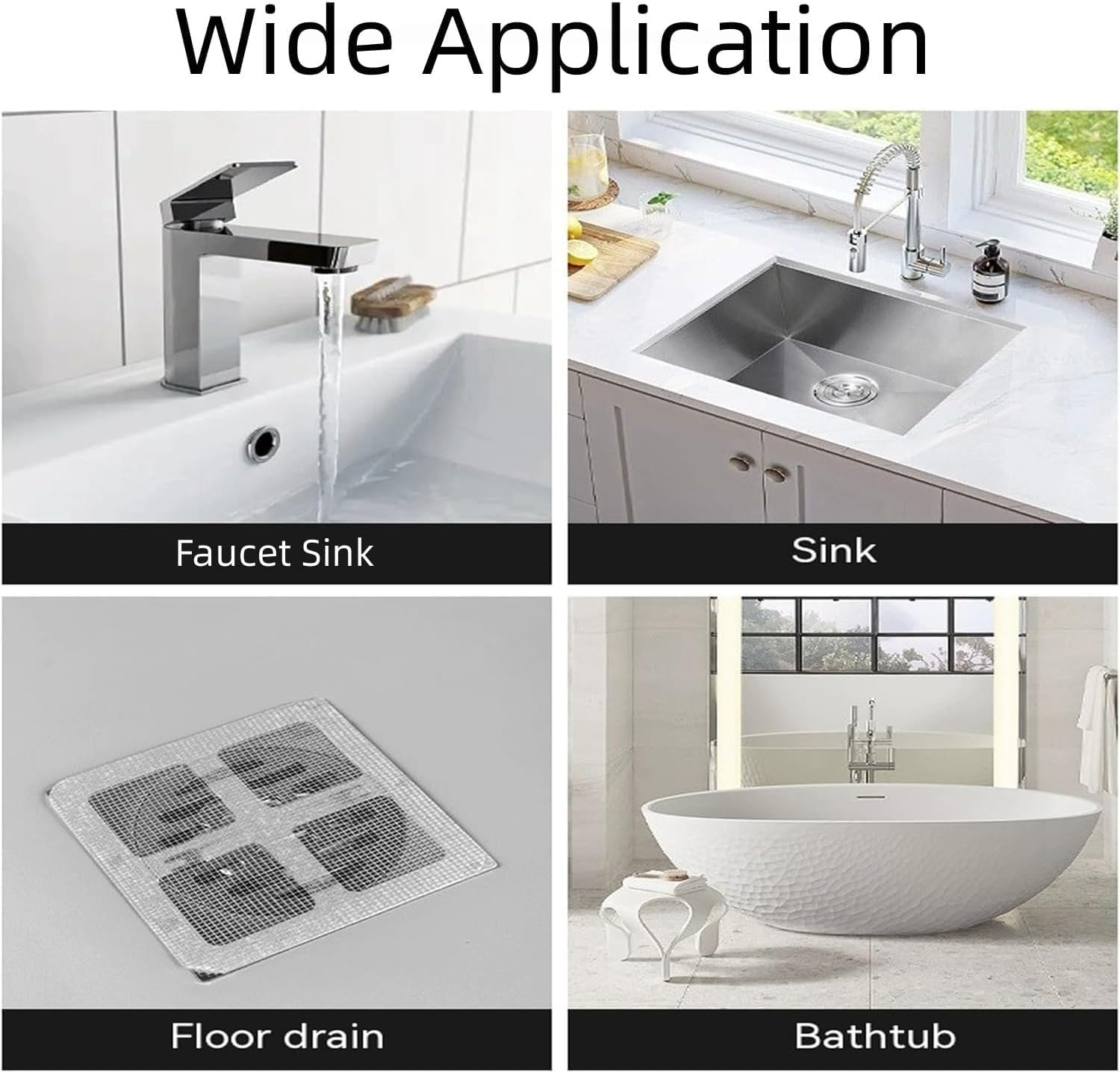 50 Pack - Disposable Shower Drain Hair Catcher, Shower Drain Hair Catcher Mesh Stickers, Bathroom Drain Hair Catcher, Shower Drain Hair Catcher Mesh Stickers