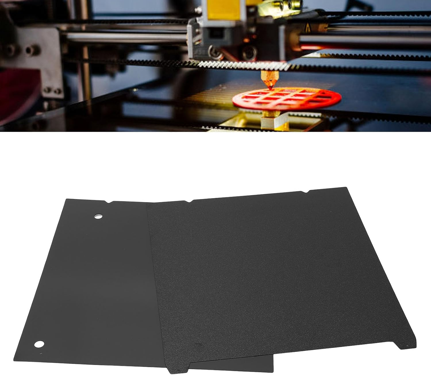 Double Sided PEI Sheet 315X310Mm, PEI Spring Steel Texture PEI Build Plate for K1 Max 3D Printer, Printing Sheet Plate Replacement, Professional 3D Printer Parts Accessories