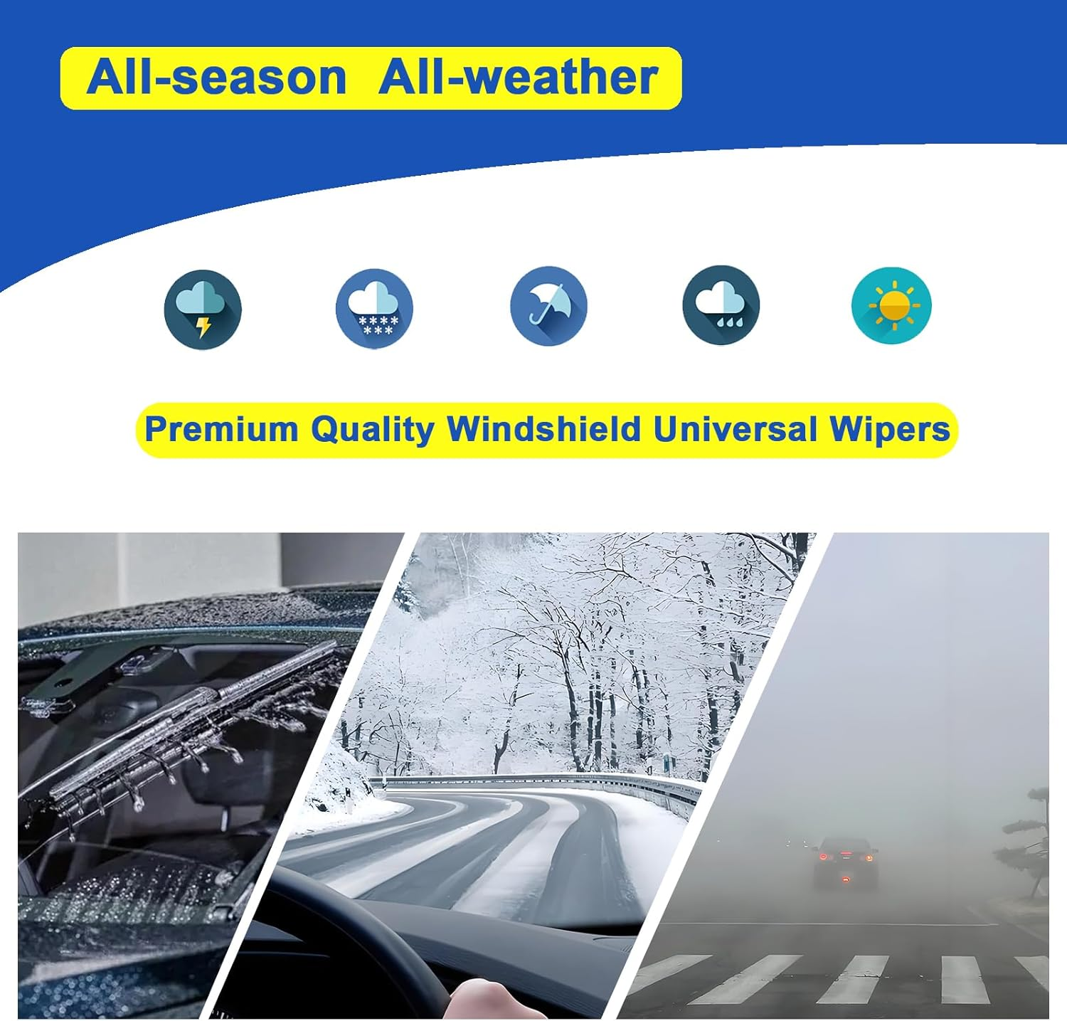 2 Factory Wiper Blades Replacement for 2016-2018 Nissan Altima/2015-2021 Nissan Maxima Original Equipment Windshield Wiper Blades Set 28"+16" (Set of 2) U/J HOOK image number 1