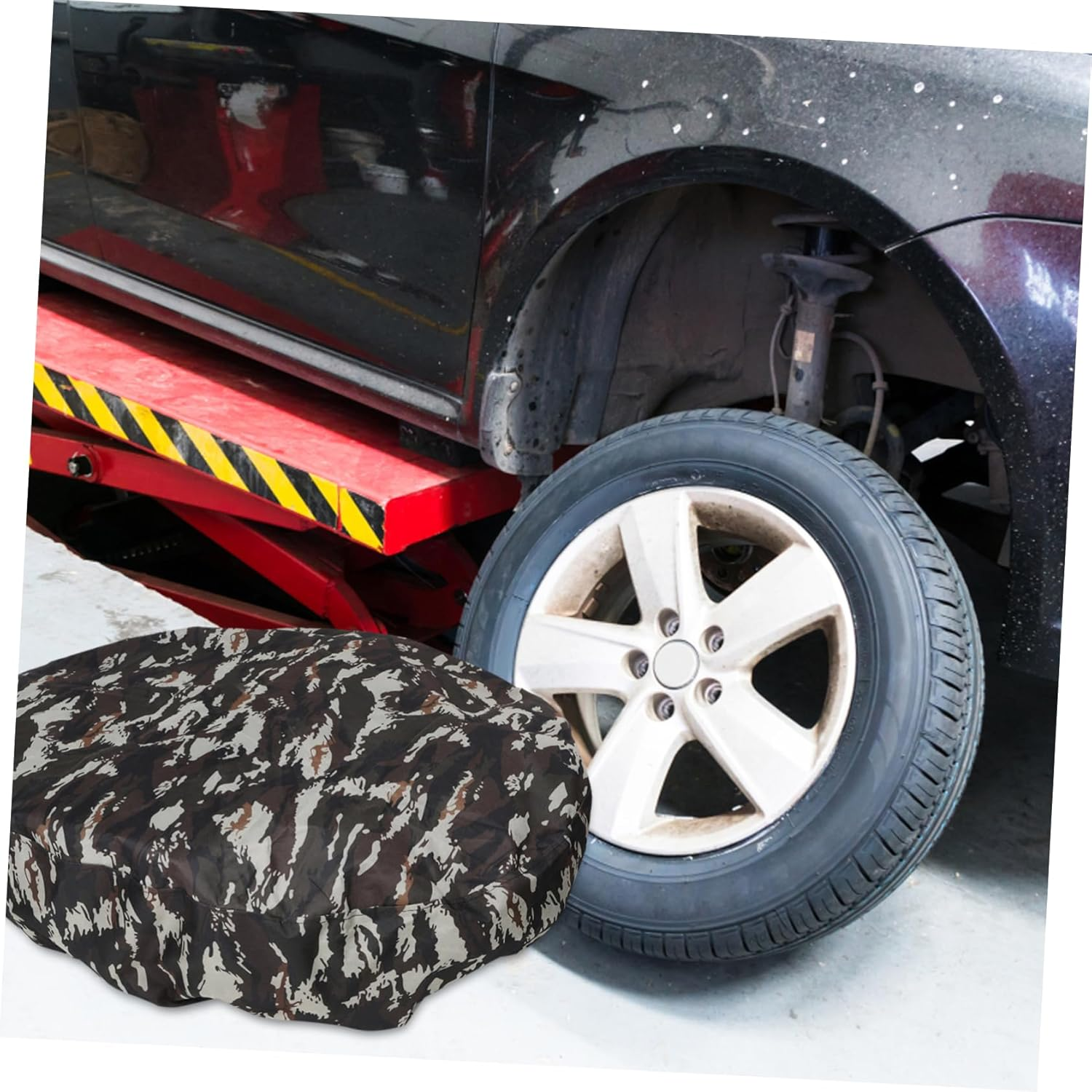 WEKADRIN Camo Wheel Rim Protectors Sturdy Oxford Tire Covers for Rvs Suvs Automotive Accessories Sun Protection and Quick Fit image number 4