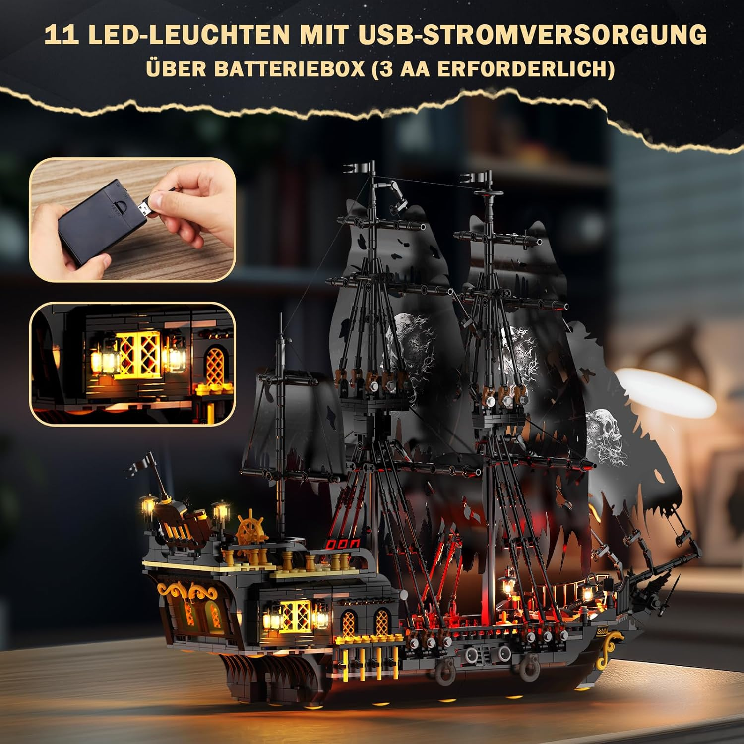Jmbricklayer Pirate Ship Kit 40002-1 image number 1
