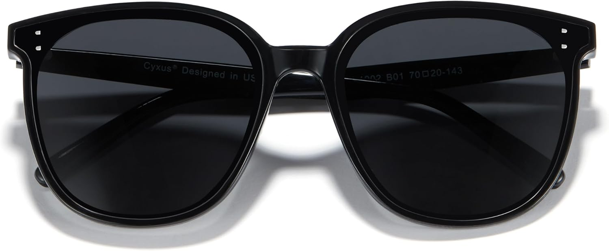 Cyxus Sunglasses for Women Men Oversize Trendy Polarized UV400 Protection Shades image number 1