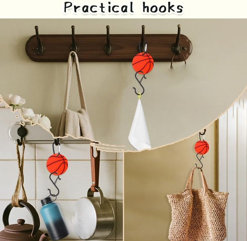 Basketball Backpack Hook for Friend Outdoor Sports Equipment for Dad Coach Christmas Birthday Gifts for Baseball Lovers Fence Hooks for Hanging Basketball Bags Hook Water Bottles Lover Player