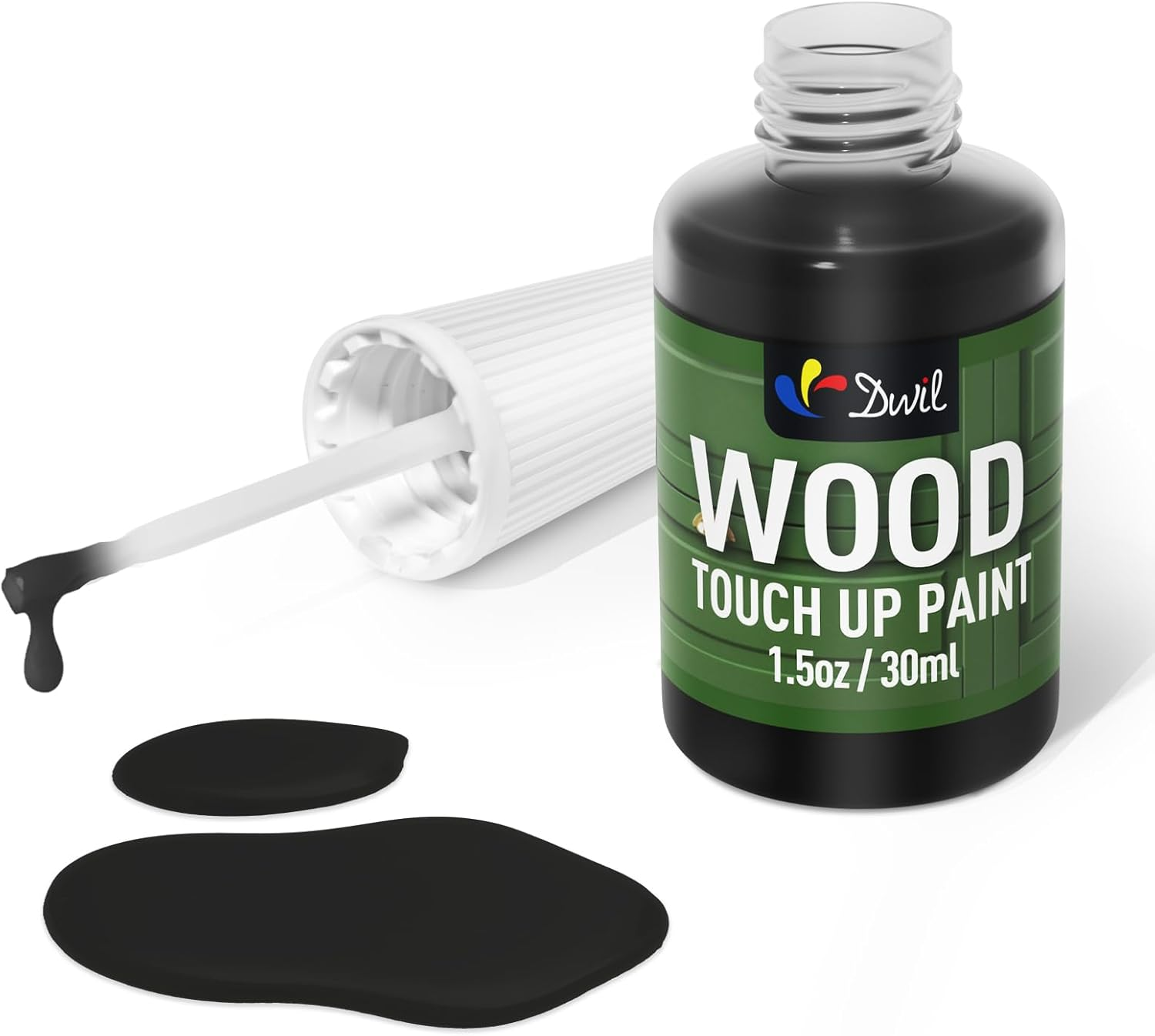 DWIL Wood Touch up Paint - 1.5 Oz Quick-Dry Paint Pen for Scratches, Chips and Spots on Furniture, Cabinets, Doors, Tables, and Dressers (Ivory White)