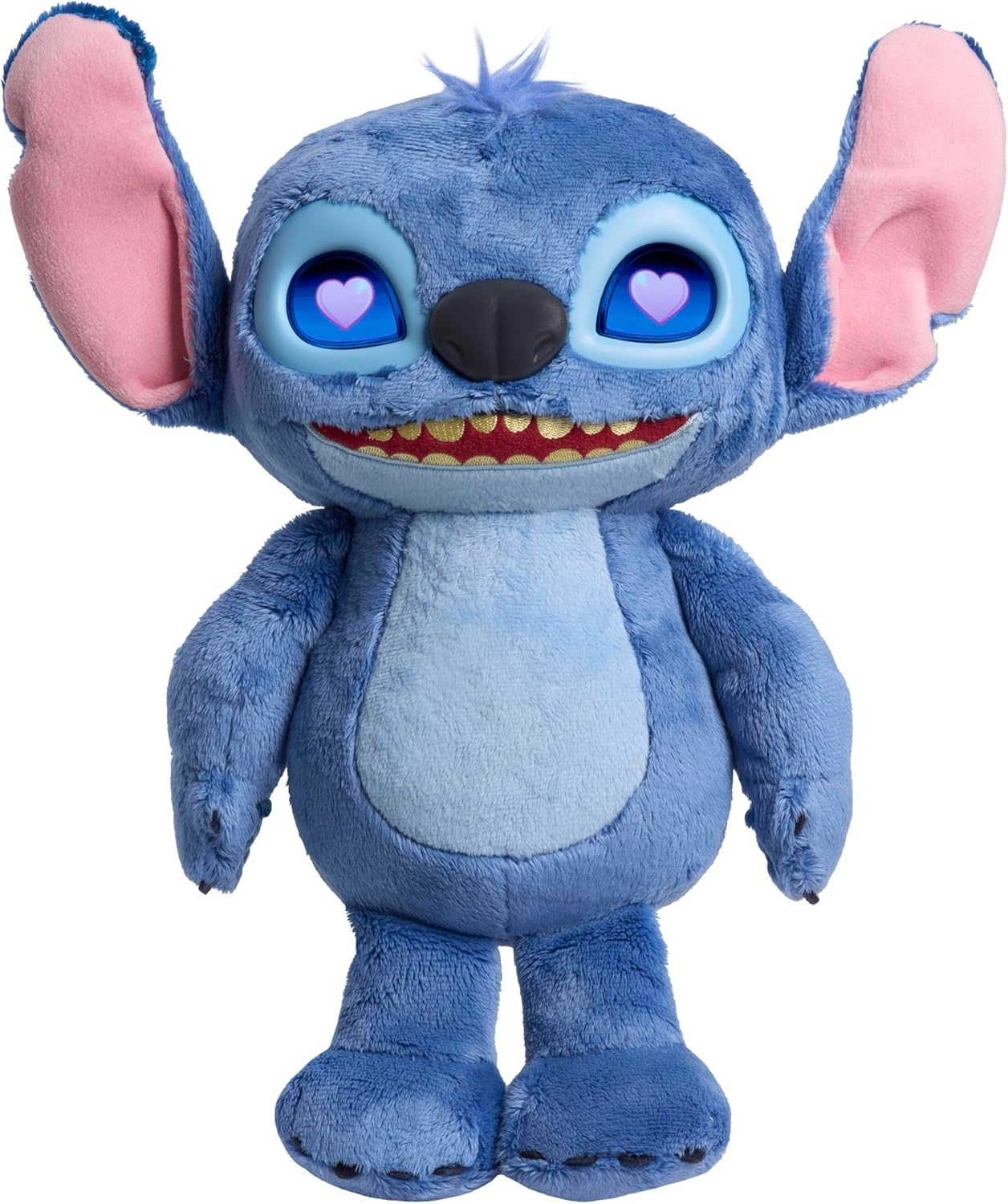 Disney Stitch Many Moods 14-Inch Interactive Plush, 50+ Sounds & Phrases, LCD Eyes, Inspired by Disney'S New Live-Action Lilo & Stitch Movie, Toy for Fans, Girls, Boys, Kids 3+ by Just Play image number 6