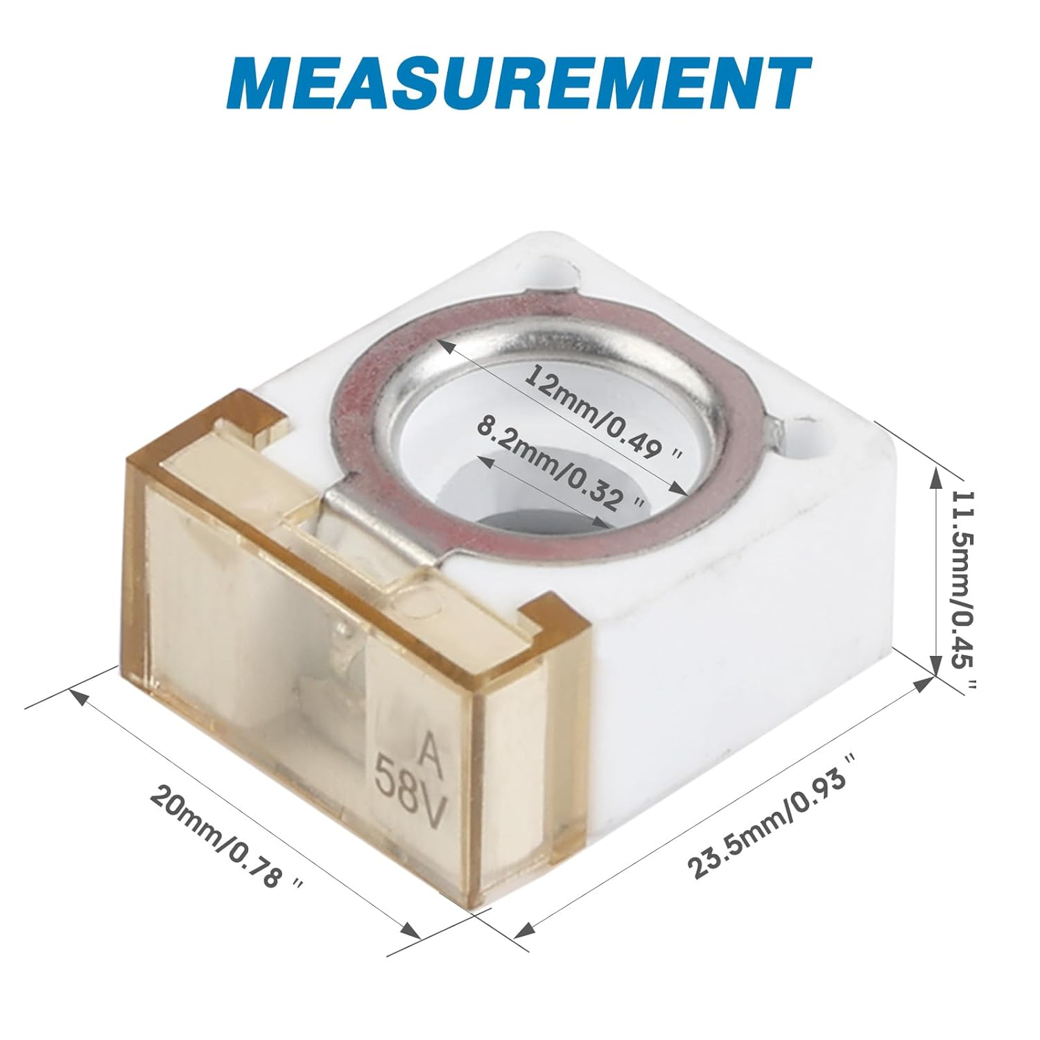 GLOSO HABF Marine Rated Battery Fuse for Multiple Batteries Automobiles Rvs, 58V DC Max, 30-300A (125A,2Pack) image number 6