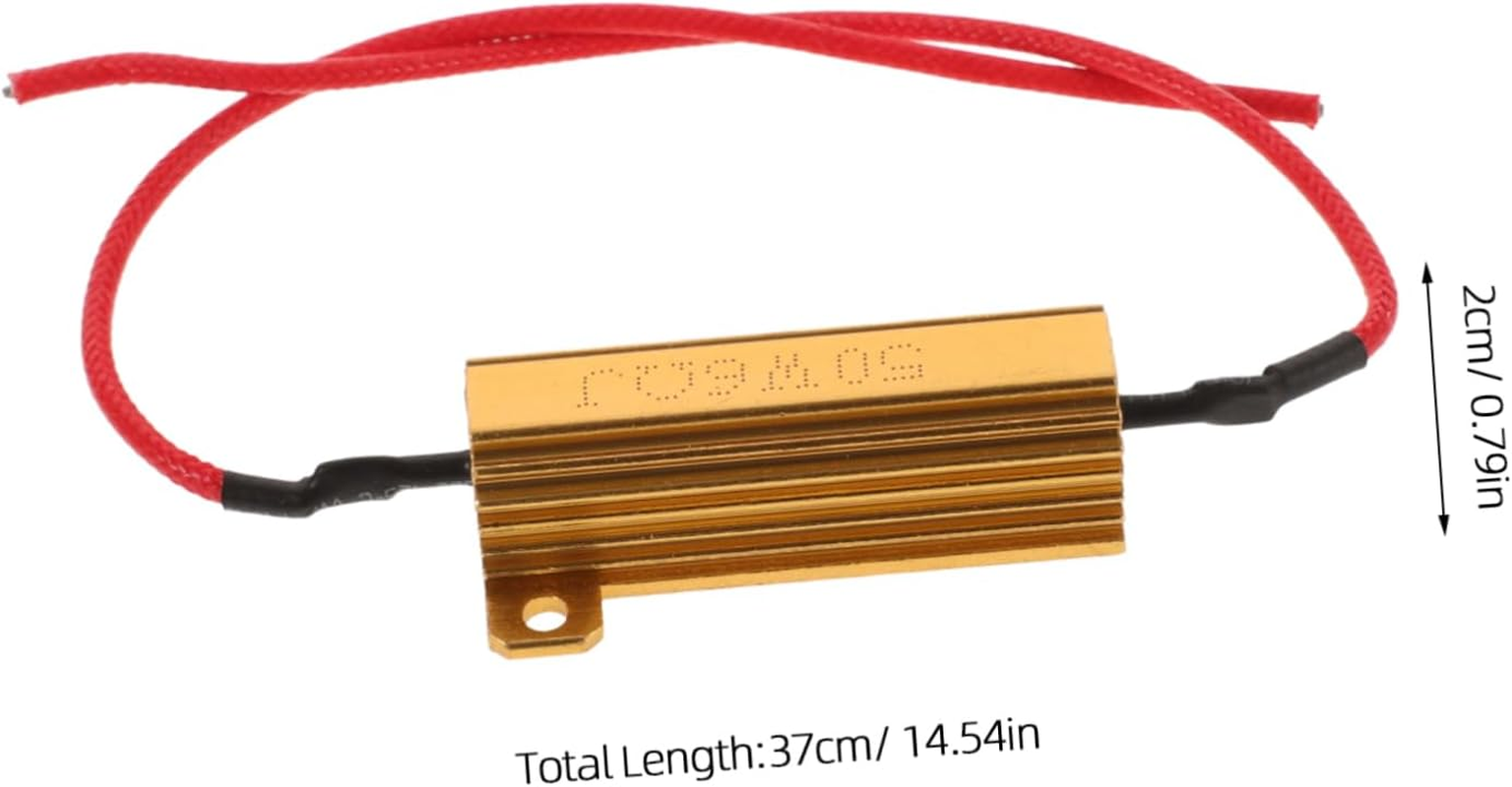 ULTECHNOVO Led Load Resistor 50W 6Rj Aluminum Case Car Light Resistors for Led Turn Signal and Brake Lights Compatible Automotive image number 3