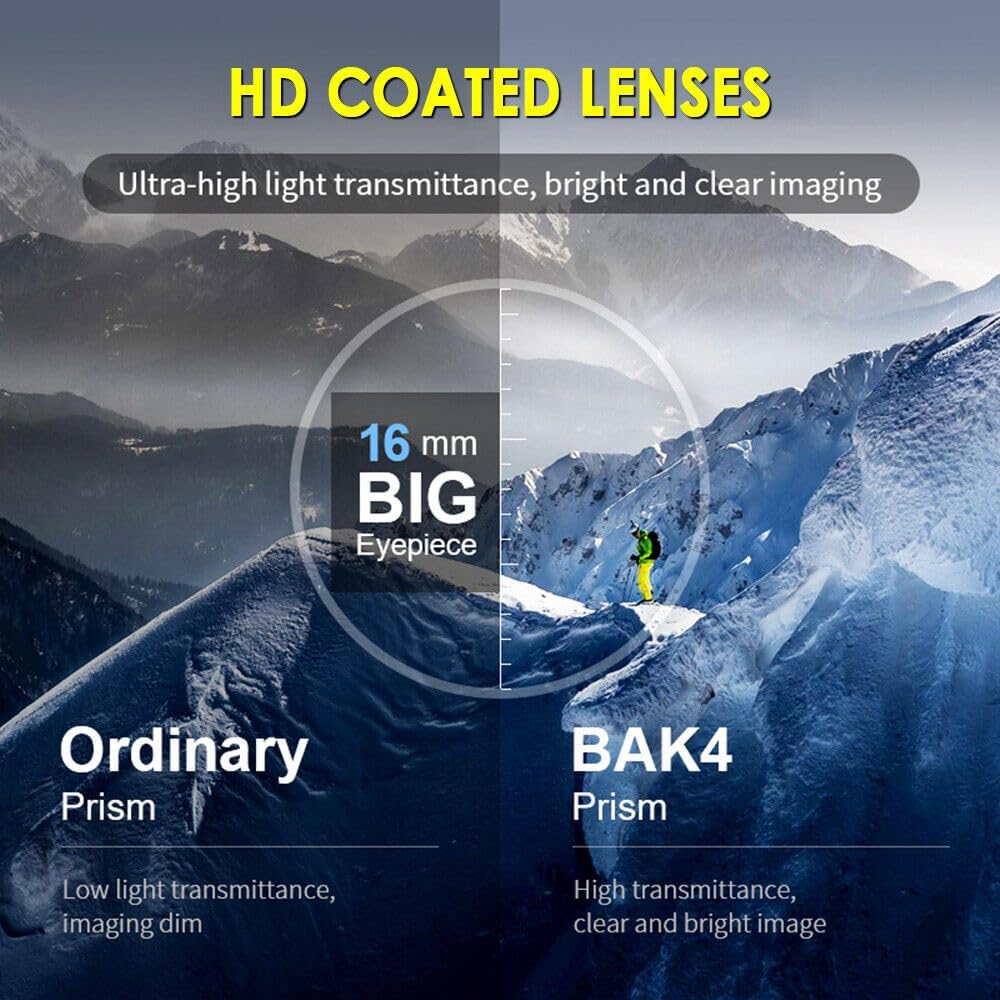 60X60 Binoculars Powerful Telescope for Adults with Low Light Night Vision 160000M Field, High Power Optical Telescope for Stargazing Bird Watching Concerts Football Sightseeing Hunting,Etc ﻿ image number 3