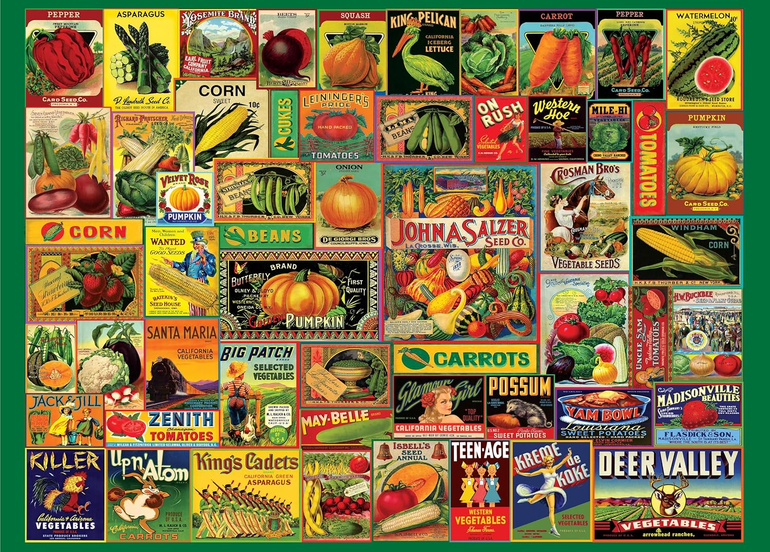 Vintage Seed Packets 1000 Piece Jigsaw Puzzle image number 1