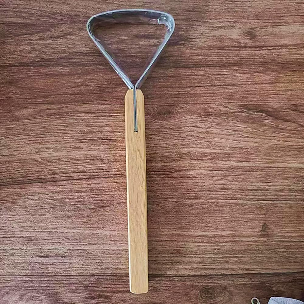 Walquicks 1PC Stainless Steel Pelt Scraper Tool - Heavy Duty Hide Flesher for Leather Making, Hide Tanning, Pelt Scraper Tool, Durable Scraper Tool Hide Tanning Kit image number 6