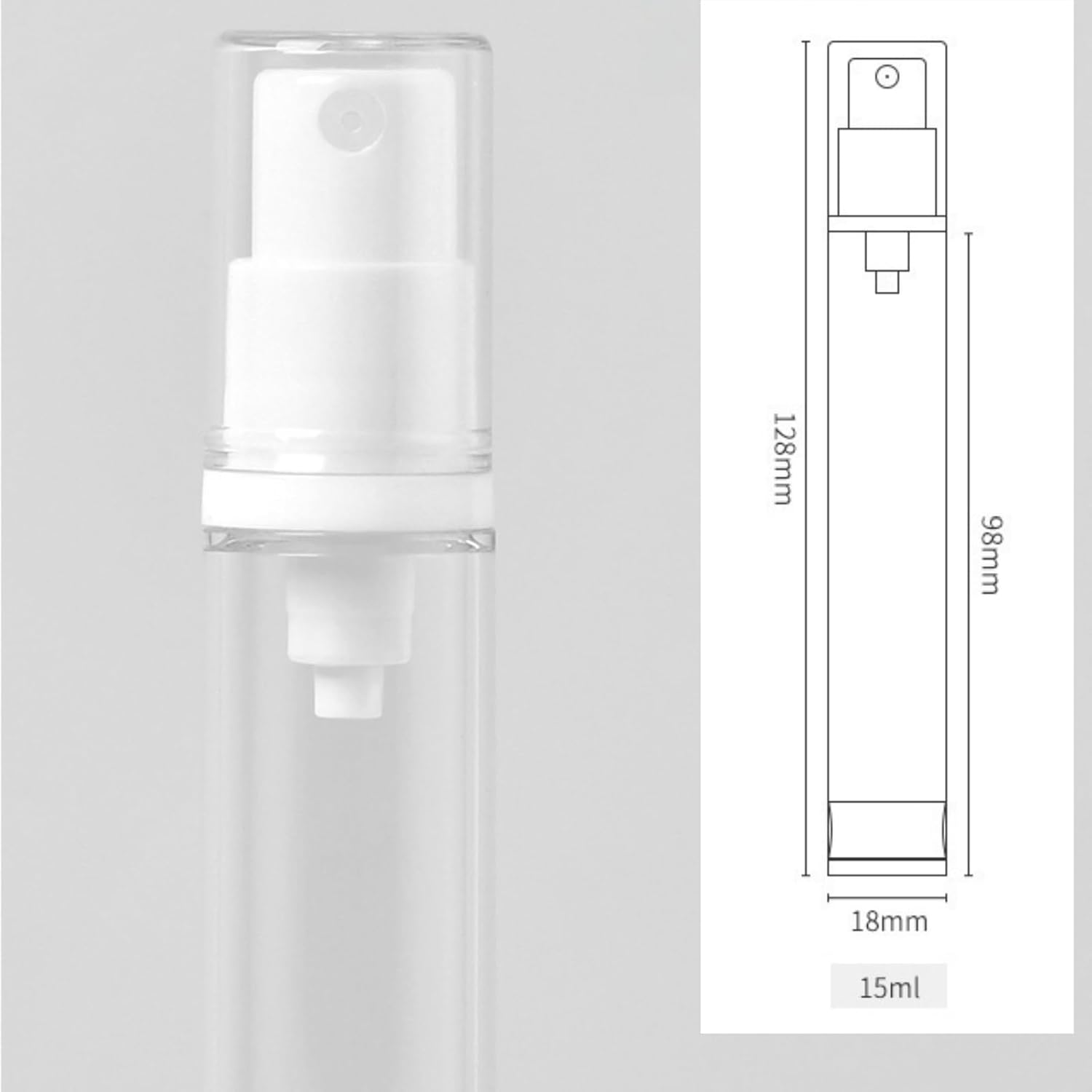 4 Pcs 15Ml Fine Mist Spray Bottles, Refillable Clear Plastic Perfume Atomizers, Portable Travel Small Sample Containers for Fragrance and Skincare