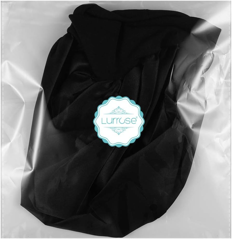 Lurrose 2Pcs Satin Sleep Cap Wide Band Hat Elastic Head Cover Natural Hair Bonnet Hair Cover for Sleeping Night Cap image number 1