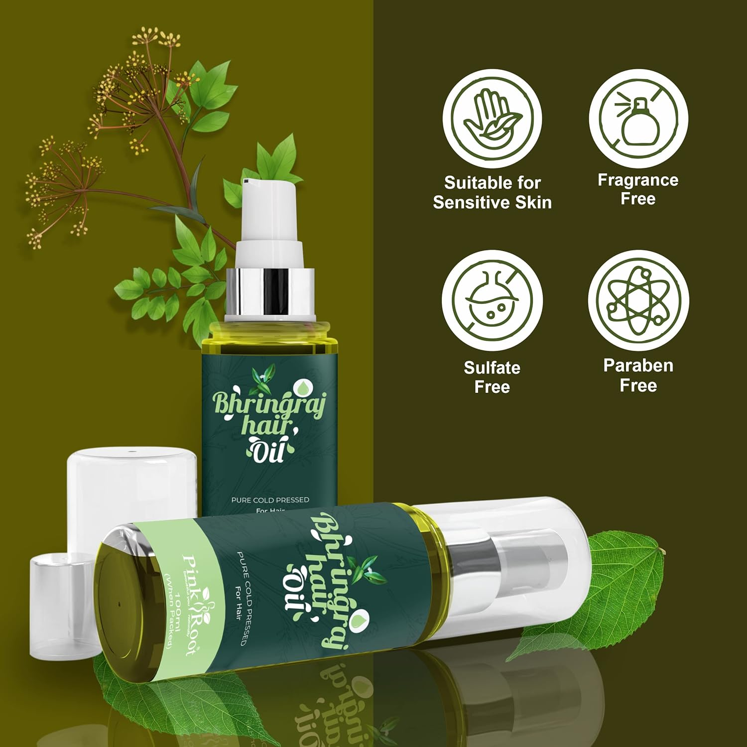 Pink Root Bhringraj Oil 100Ml, Pack of 1 image number 5