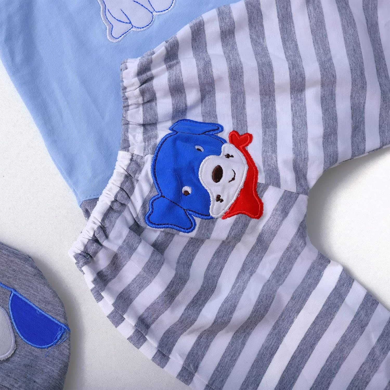 ZIYIUI Reborn Baby Doll Clothes Boy Blue 20-22 Inch Newborn Baby Doll Girl or Boy, 4 Pieces Suit image number 4