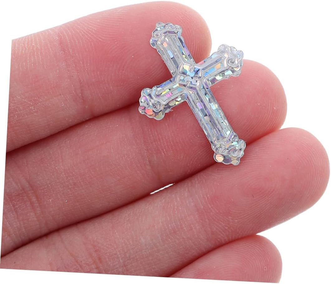 Sparkly Cross Confetti for Christening Decorations Baptism and Religious Ceremonies Colorful Metallic Table Scatter with for Elegant Festive Atmosphere and Easy Cleanup image number 3