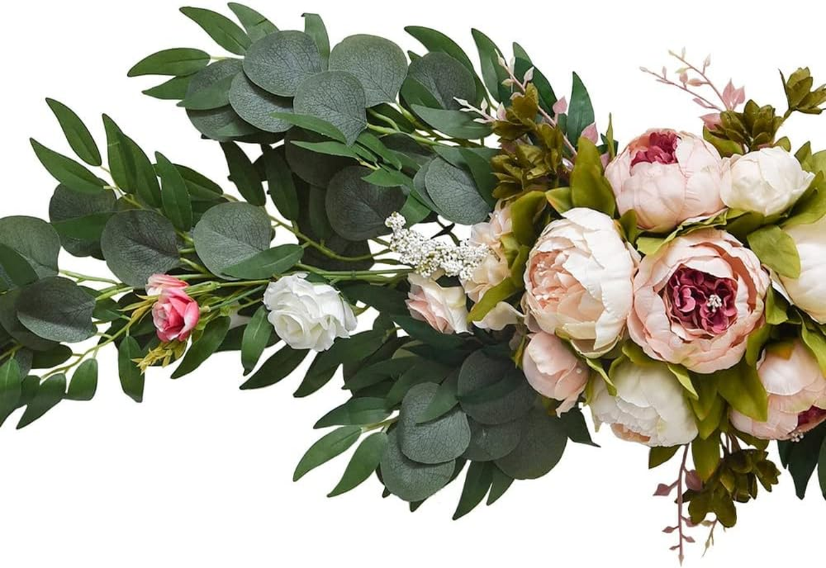 Dighchyu 2Pcs Artificial Flower Welcome Card Decoration for Wedding Arch and Background image number 2