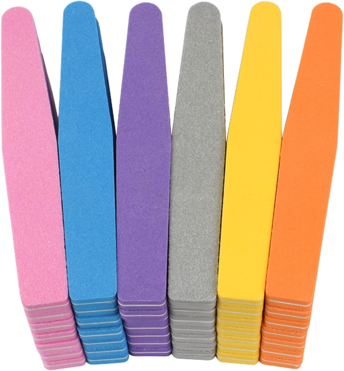 TRUSTTWO 5Pcs Sponge Nail File Diamond Sponge Nail Buffers Block Sandpaper 100/180 Buffing Files Polish Glitter Grinding Sanding Files the New (Color : Pink) image number 1