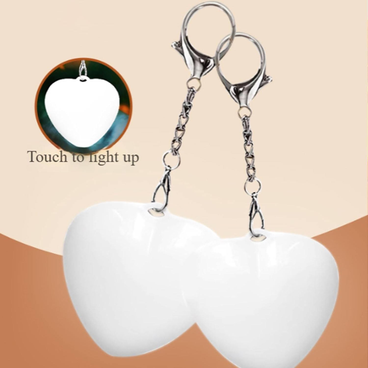 QFFAFAR 2 Pack Heart Purse Lights, Touch Activated Mini Night Light for Handbag Wallet Tote, Valentine'S Day Gift Women Girlfriend Wife image number 5