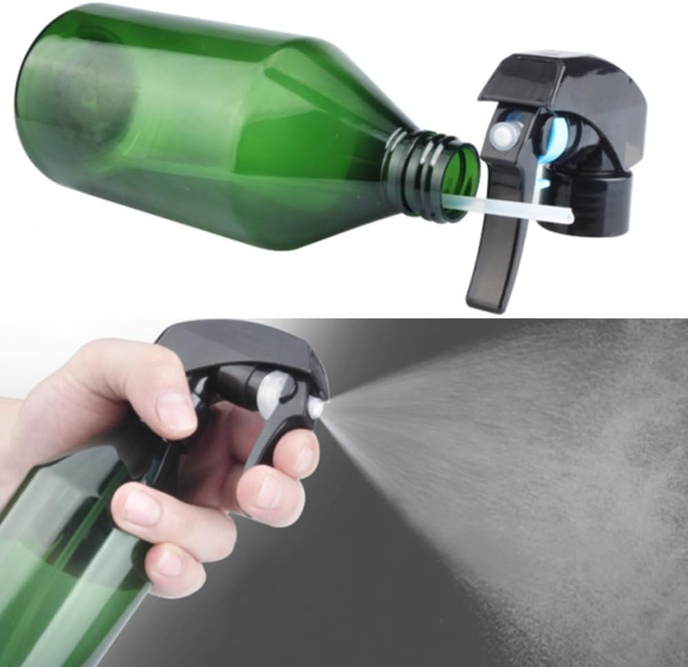 2 Pcs Plant Mister Spray Bottle, 300Ml/10Oz Fine Mist Plant Atomizer Watering Sprayer Bottle,With Top Pump Trigger Water,With Two Sheets of 4-Grid Label Paper,For Gardening Cleaning Solution