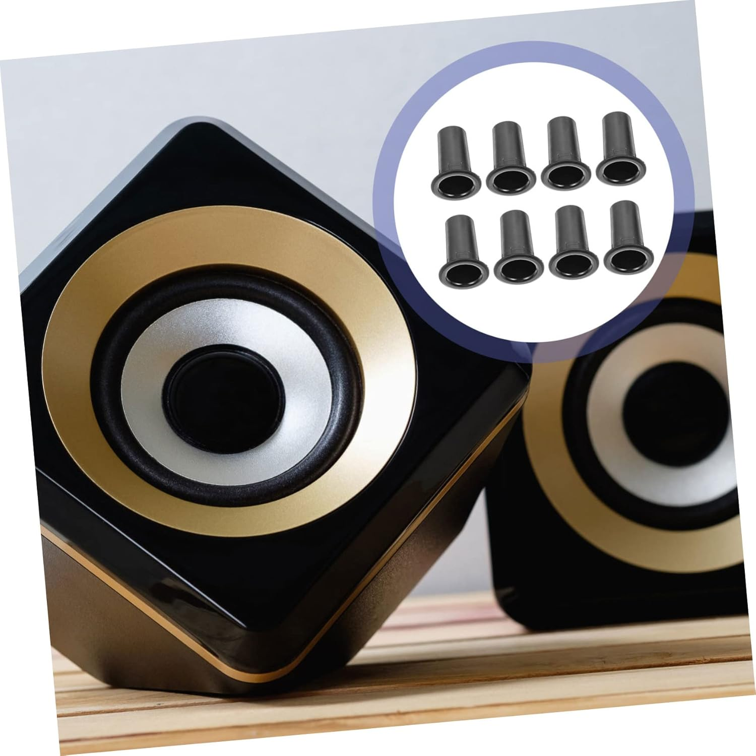 Gadpiparty 8Pcs Small Plastic Speaker Port Tube Bass Reflex Subwoofer Port Vent for Audio Speaker Cabinets and Woofer Boxes and Home Audio Systems