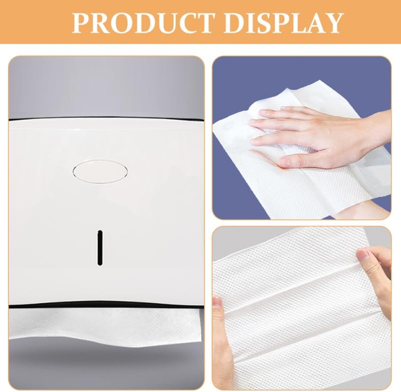 SOLUSTRE Thickened Hand Wipe Paper 5 Packs of 100 Sheets Commercial Paper Towels for Hotel Bathroom Kitchen Use Absorbent Hand Towels