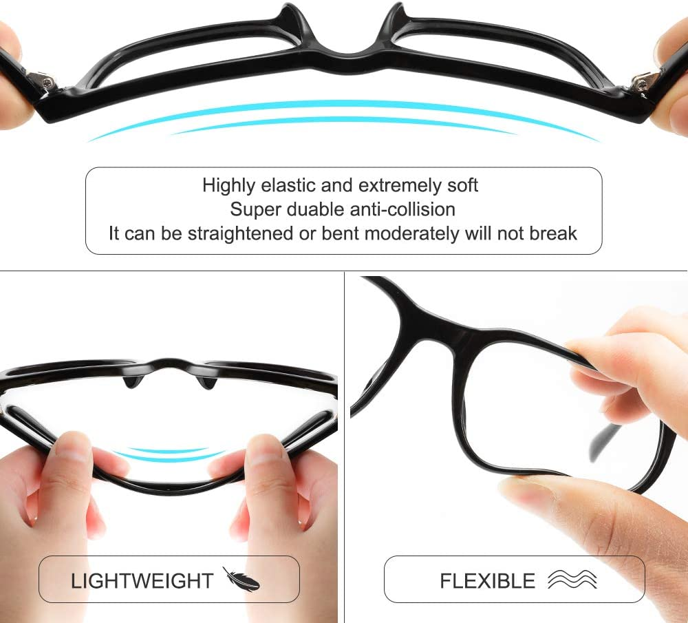 Cyxus Blue Light Blocking Glasses Square Eyeglasses Frame Computer Gaming Eyewear UV420 Filter Clear Lens (Brown) image number 1