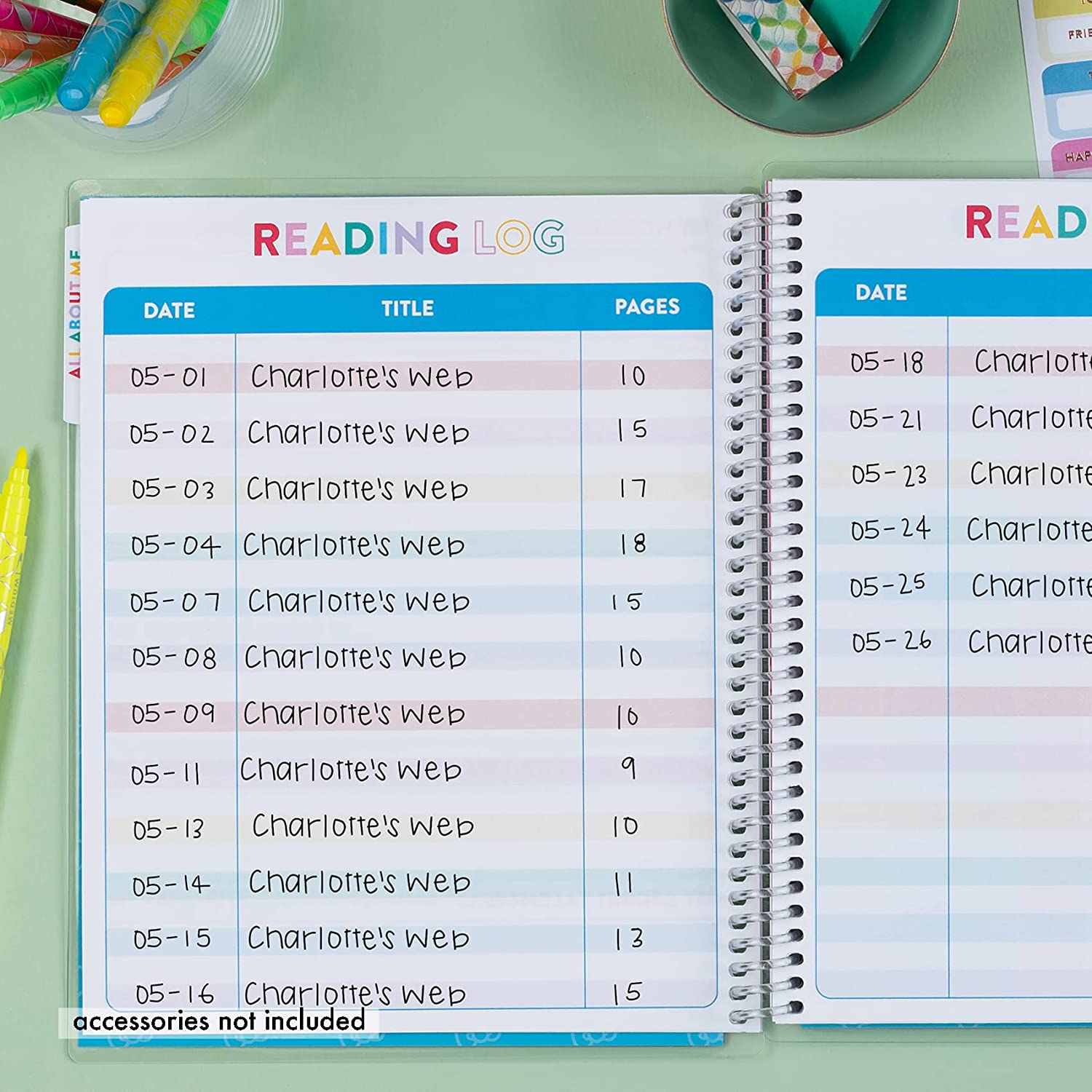 Erin Condren 7 X 9 Hello Kitty & Friends X Kids Planner & Activity Book. 12-Month Undated Planner and Activity Sheets. Cute Gender Neutral Hello Kitty Theme with Sticker Sheets Included. image number 2