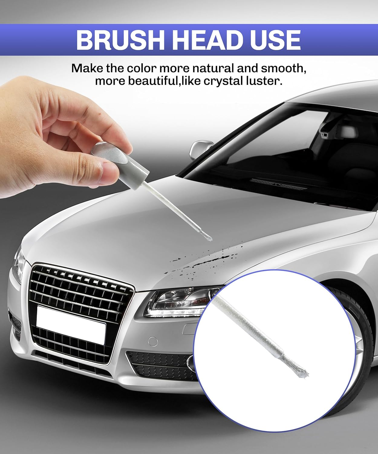 Car Scratch Repair,Scratch Remover for Vehicles,Car Remover Scratch Paint Pen Car Touch up Paint Fill Paint Pen,Car Accessories Touch-Up Pen Car Scratch Remover for Deep Scratches (Silver) - Black image number 3