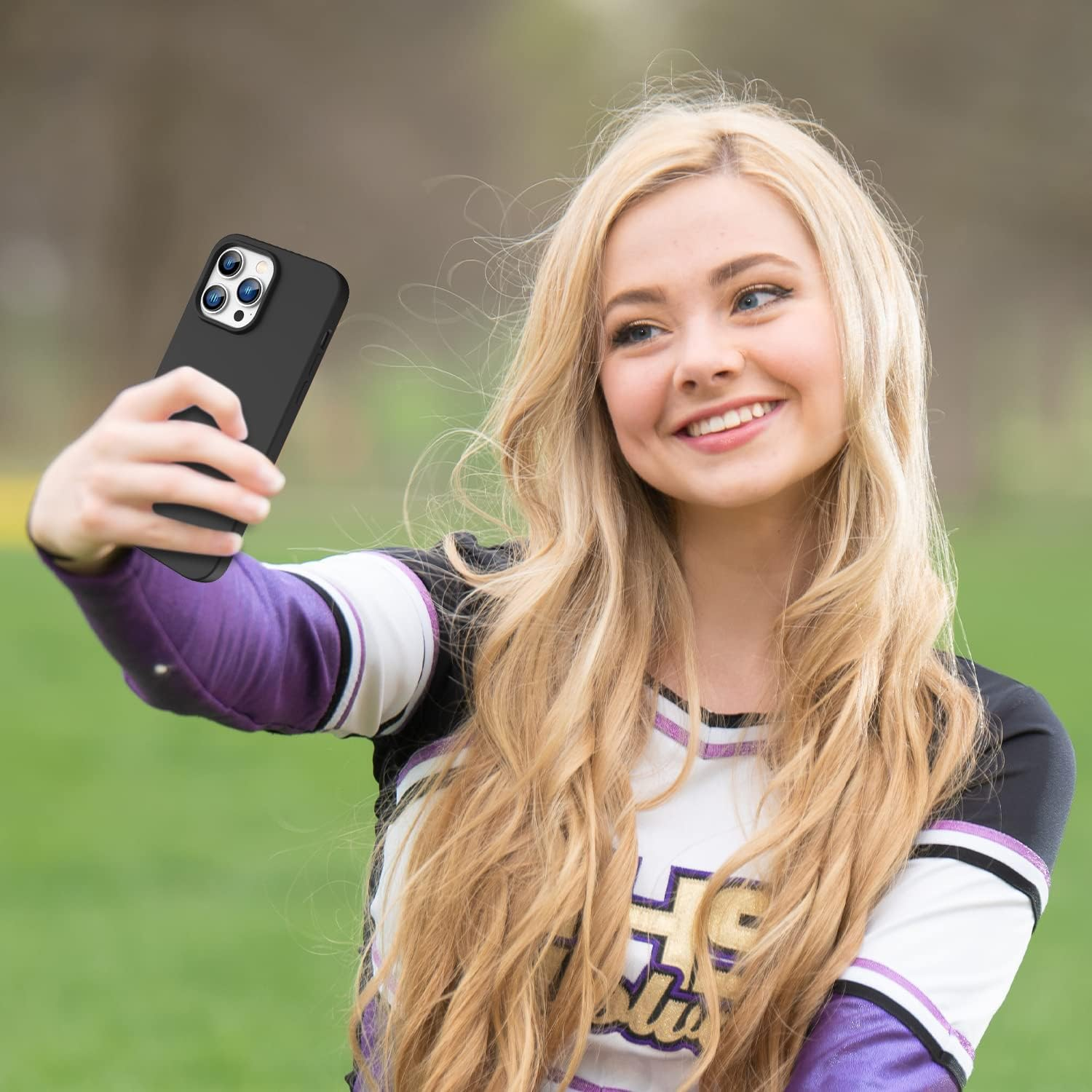 ZUSLAB Case for Iphone 14 Pro Max Case Real Liquid Silicone Anti-Scratch Gel Rubber Shockproof Cover with Soft Microfiber Lining Drop Full Protection for Apple (2022) - Black image number 6