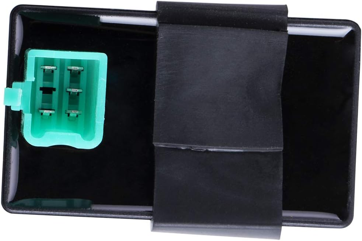 CDI Box Ignition Coil Solenoid Relay Voltage Regulator with Spark Plug Set of Five(5) for 50Cc 70Cc 90Cc 110Cc 125Cc ATV Dirt Bike and Go Kart