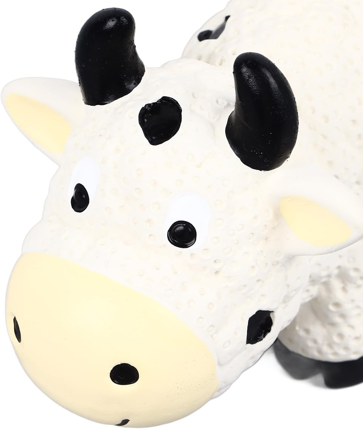Latex Dog Chewing Toy, Squeaky Puppy Chew Toy, Interactive Teeth Cleaning Safe Bite Resistant Latex Dog Toy, Unique Shape Interactive Puppy Toy for Indoor (Cow) image number 5