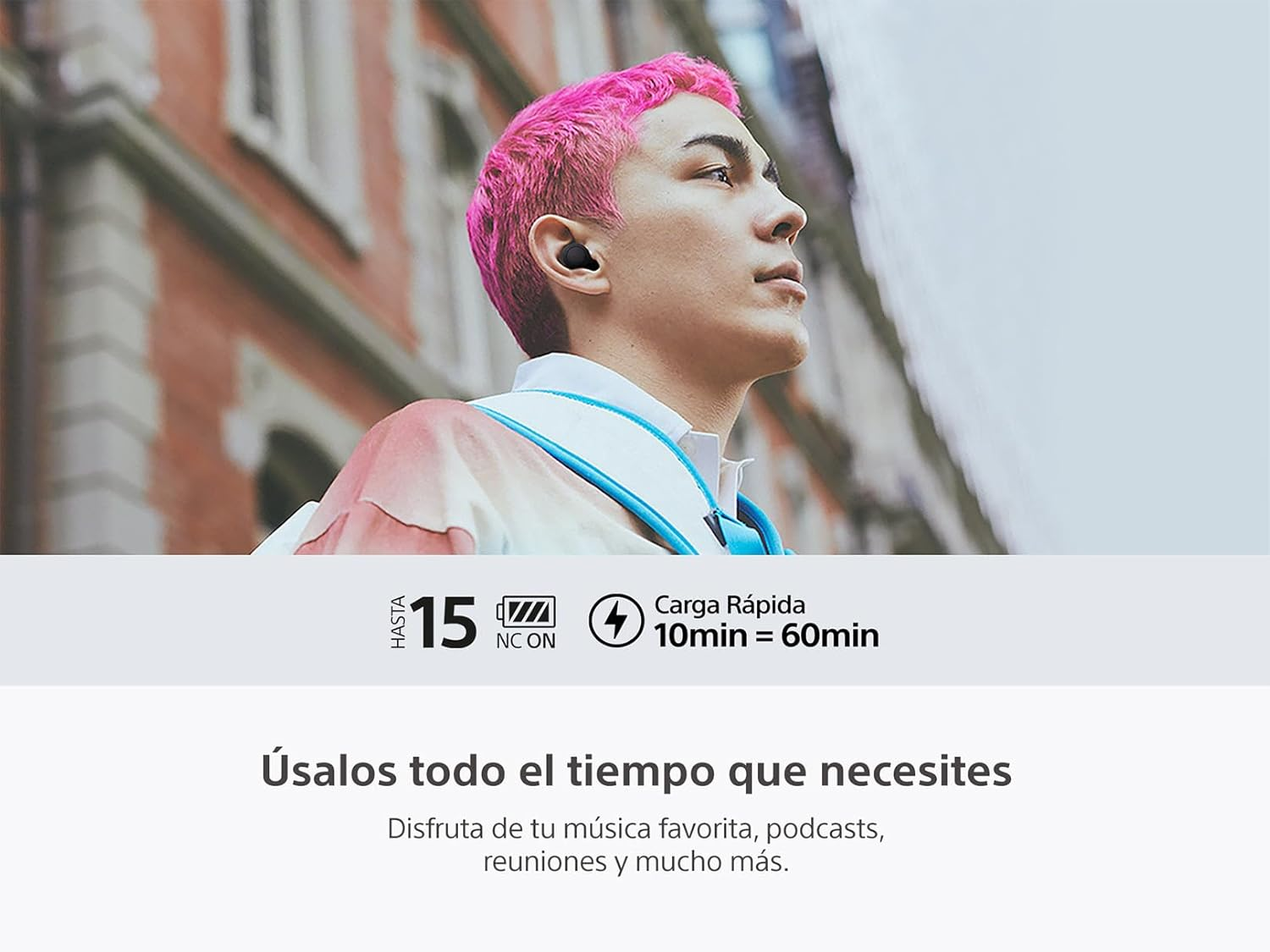 Sony WF-C700N Earbuds with Noise Canceling, Black (National Version) image number 2