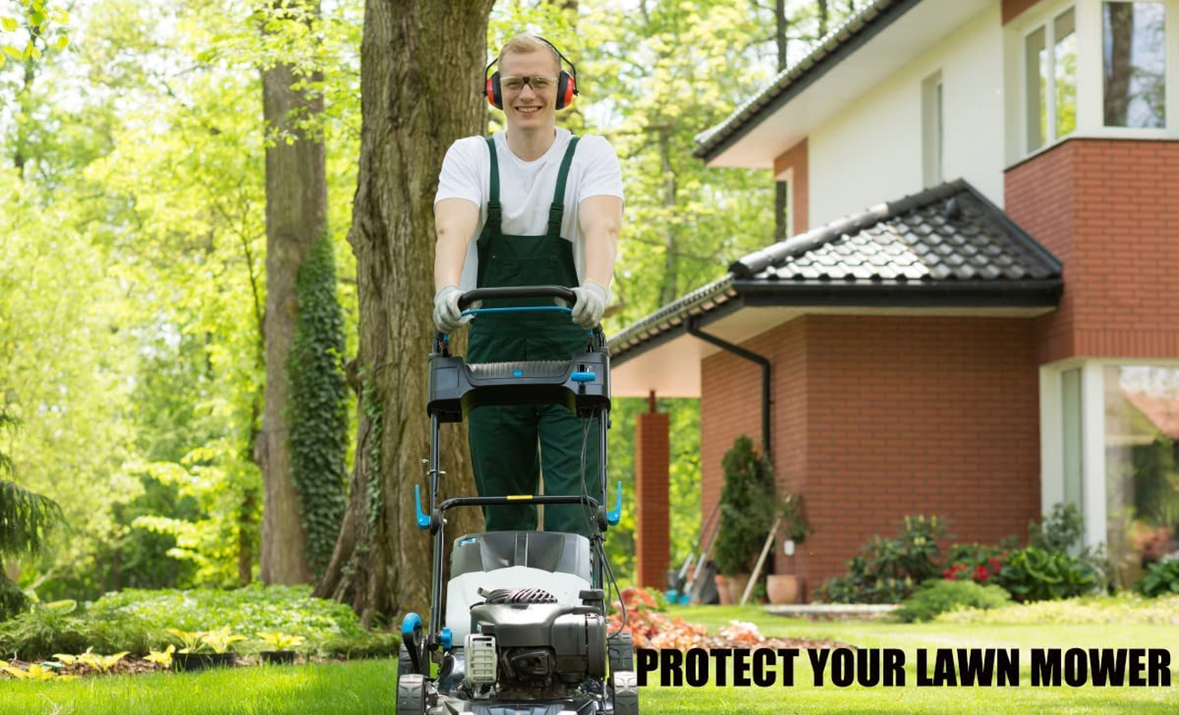 NEAGLORY Outdoors Lawn Mower Cover, Heavy Duty 210D Oxford Waterproof, UV Protection Push Mower Cover, Universal Fit with Drawstring & Storage Bag, Black