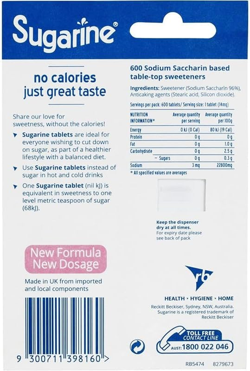 Sugarine Sweetener Tablets No Calories, 8G image number 2