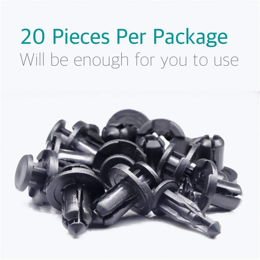 Lantee 20 Pcs Bumper, Engine Cover, Fender & Grille Push-Type Retainer Clips for Subaru 90914-0007 Baja, Forester, Impreza, Legacy, Outback & Tribeca 2000 - On image number 6